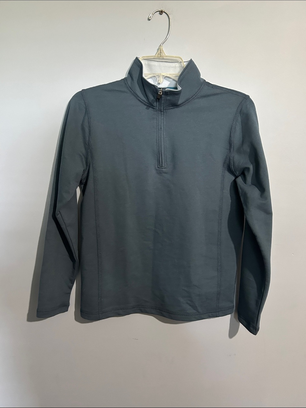 J. Crew Factory Boys' Charcoal Gray Quarter-Zip Pullover